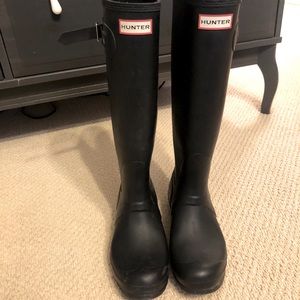 Black Matte Hunter Rain boots